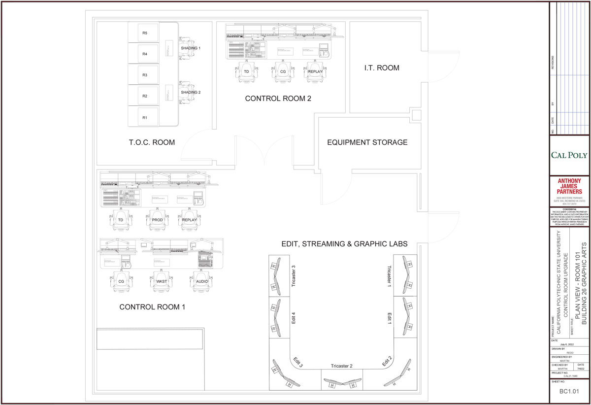 Floor Plan of combing room 100 and 101