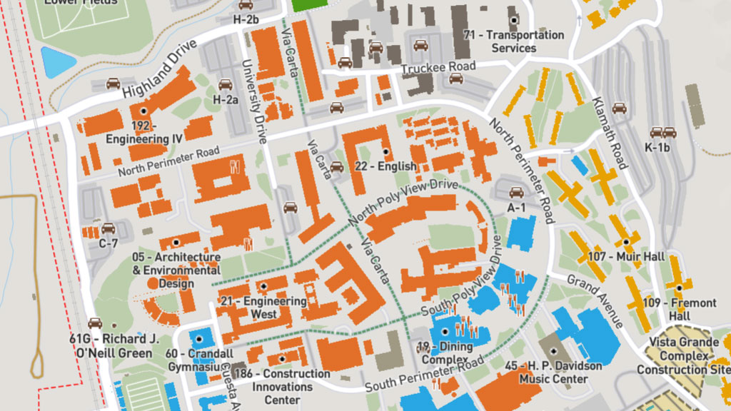 10 Cal Poly Slo Campus Map Maps Database Source