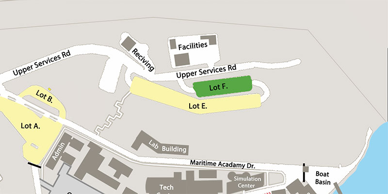 Parking map for Lot F — Facilities Drive