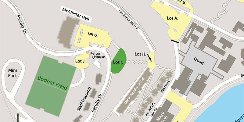 Parking map for Lot I — Overlook