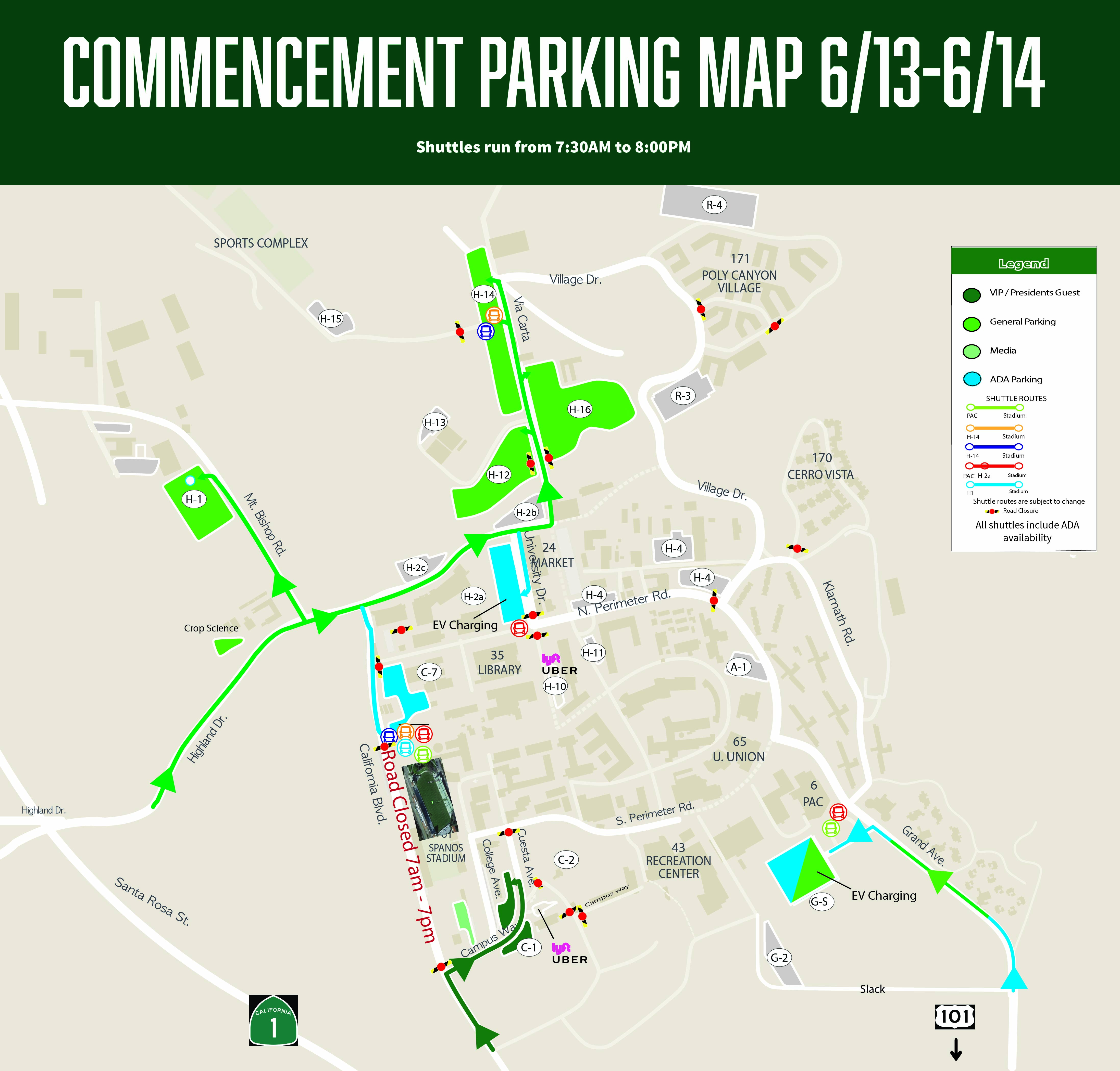 Cal Poly Commencement Map 2026