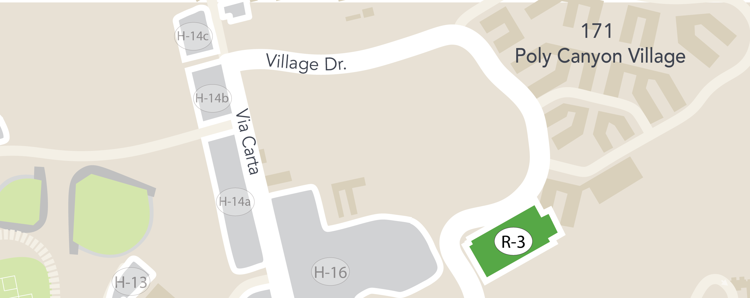 parking Lot Village Drive Structure R3 map